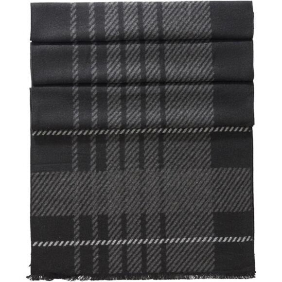 Men Winter Scarf Soft Warm Long Black Grey - Picture 4 of 6